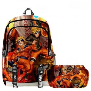 KADSL-36 Styles Sac &Agrave; Dos Trousse &Agrave; Crayons Naruto Anime Enfants Sac &Agrave; Dos Gar&ccedil;on Filles Double Pont Sac &Agrave; Dos Ensemble Adolescent Cartable &Eacute;tanche,2Pcs Set 6 - Neuf