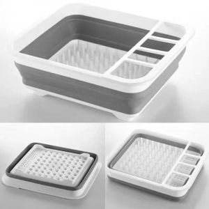 Nouveau Cuisine Pliable &Eacute;tag&egrave;re &Agrave; Vaisselle Stockage Fuite D'eau Vaisselle Bol Vaisselle &Eacute;gouttoir Bol Plateau Maison &Eacute;tendoir Lavable En Plastique.36.5x31.5x13. - Neuf