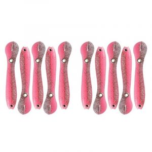 10pcs 10cm/6g Loche Forme 3d Poissons Yeux Faux App&acirc;ts M&eacute;tal Cercle Doux Bionic Leurres De P&ecirc;che Fournitures De P&ecirc;che -Rose 10 Pcs - Neuf