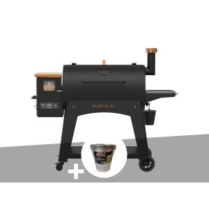 Barbecue &agrave; pellets Onyx Augustin XL 1000 + 6 seaux jetable - Pit Boss - Neuf