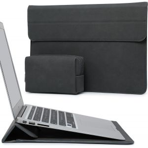 13,3-14 Pouces Housses Ordinateur Portable Sacoche avec Fonction Stand pour MacBook Pro 14 M4/M3/M2/M1 Pro/Max 2025-2021,MacBook Pro/Air 13,3,13,5-13,8 Surface Laptop,HP Envy 13,Gris Sidéral - Neuf