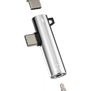 THEF-Adaptateur USB C vers Jack 3.5mm pour IPhone 16 15 Compatible avec Samsung S23 S22 Ultra Casque Chargeur Prise pour IPad pour Apple écouteur Audio Câble AUXiliaire Connecteur Type C Splitters Vo - Neuf