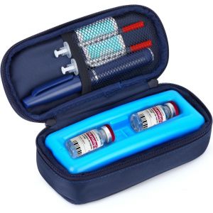 Kalanka-Pochette Isotherme Flacons D'insuline, Boîtier Isotherme Convient À Tous Les Flacons De 10ml Avec Poche De Glace, Coque De Protection Pour Flacons D'insuline/Médicaments - Neuf