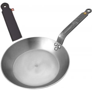 Subzonal-De Buyer Mineral B Element 5610.28 Po&ecirc;le &Agrave; Frire En Acier Avec Housse De Queue Pour Prot&eacute;ger La Main, Fer, 24 Cm - Neuf