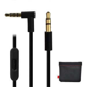 Cable/fil de remplacement pour cable audio Beats + telecommande/microphone en ligne pour casque Beats By Dr. Dre SoloHD/Studio/Pro/Detox/sans fil compatible avec AP - Neuf