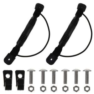 Poignées De Transport Noires Durables Avec Élastique Pour Kayaks, Canoës Et Bateaux. Vis, Écrous Et Crochets Inclus. - Neuf