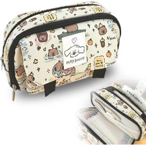 MAA-1 Pièce Trousse Scolaire Trousse à Crayons de Grande Capacité Sac à Crayons école Trousse à Maquillage pour Filles Garçons étudiants,Trousse Scolaire,Trousse à Crayons zippée en Toile - Neuf