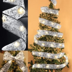 TRAHOO-Ruban lumineux de No&euml;l - 550 cm - 50 LED - Guirlande lumineuse - D&eacute;coration d'arbre de No&euml;l - Guirlande lumineuse scintillante pour l'int&eacute;rieur et l'ext&eacute;rieur - D&eacute;coration de sapin de No&euml;l - Neuf