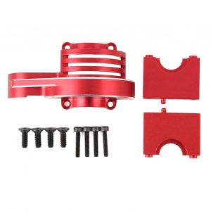 Couvercle de protection en aluminium pour engrenage principal, couvercle de protection en metal pour engrenage principal de remplacement pour voiture radiocommandee 4 roues motrices 1/8 TRAXXAS SLEDG, rouge - Neuf