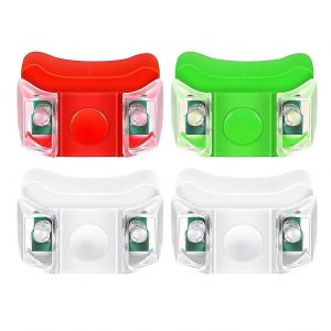 4 X Feux De Navigation De Bateau À Led Pour Bateau Yacht Bateau À Moteur Vélo Chasse Nuit Course À Pied Pêche (Rouge,Gre - Neuf