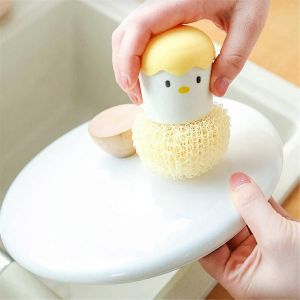 2 Pcs Oeuf Brosse De Nettoyage Brosse &Agrave; Poussin Mignon Oeuf Forme &Eacute;purateur - Neuf