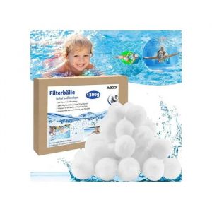Balles Filtrantes pour Piscine et Pompe &agrave; Sable 1300g, Alternative &Eacute;cologique au Sable de Filtration Lavables pour Aquarium et &Eacute;tang - Neuf