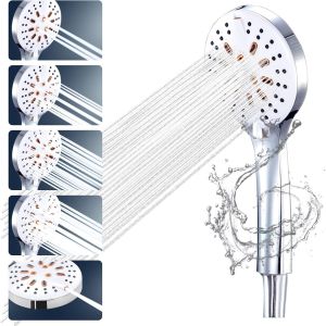 JGD-Pommeau de douche anti-calcaire haute pression, douche t&eacute;l&eacute;phones anticalcaires, 5 jets fonction universelle pommeau de douche - Neuf