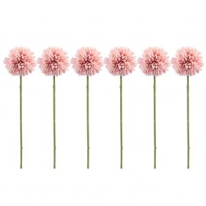 Hjlian Lot De 6 Boules De Pissenlit Artificielles En Soie Pour Decoration De Maison, De Chambre Ou De Mariage (Rose) - Neuf