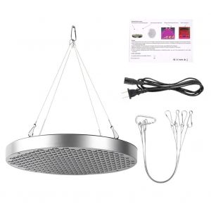HJLIAN Lampe LED ronde a spectre complet pour culture de plantes d'interieur, prise americaine 85-265 V, 50 W - Neuf
