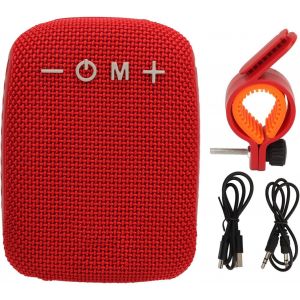 lbgwp60-Haut-Parleur Bluetooth Pour Vélo, Mini Haut-Parleur Extérieur Portable Étanche, Prend En La Connexion Série, Haut-Parleur De Vélo Sans Fil Pour Cyclisme, Équitation, (Rouge) - Neuf