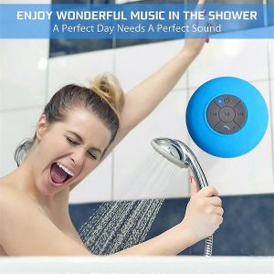 Salle de bain sans fil Bluetooth haut-parleur ventouse Mini portable RGB Light Stereo Speaker pour l'ext&eacute;rieur S - Neuf