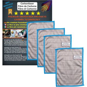 Subzonal-4x Chiffon Lunettes De Vue 410gsm-20x15cm¿Lingette Lunette Microfibre De Carbone Sans Trace Sans Rayure Chiffon Antistatique¿Essuie Lunette-Microfibre Ecran Ordinateur,Tablette,Smartphone - Neuf