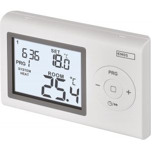 JGD-- Thermostat num&eacute;rique avec &eacute;cran LCD - Filaire programmable - Chauffage/climatisation - Plage temp&eacute;rature 5-35 &deg;C - Montage en Surface - Protection Protection antigel - Pile Incluse - Blanc - Neuf