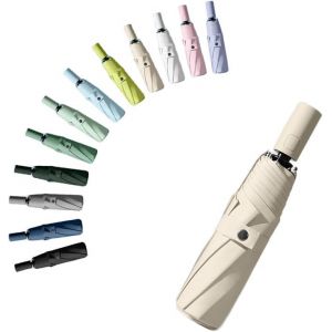 CAP-Voyage Parapluie Pliant de Poche,Compact Automatique Ouverture et Fermeture Résistant au UV,Ultra Léger Soli de Petit Parapluie Enfant Sac à Dos pour Homme et Femme Activités de Plein Air - Neuf