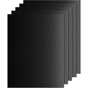 Lot de 5 Tapis de Cuisson pour Barbecue - 40 x 33 cm - Tapis en t&eacute;flon, Anti-adh&eacute;rent sans PFOA - R&eacute;siste &agrave; des Temp&eacute;ratures Allant Jusqu'&agrave; 260 &deg;C - Neuf