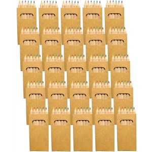 Lot De 25 Crayons De Couleur, Cadeau D'enfant Pour Mariage, Anniversaire, Restaurant, F&ecirc;te D'enfants, Mini Lots - Neuf