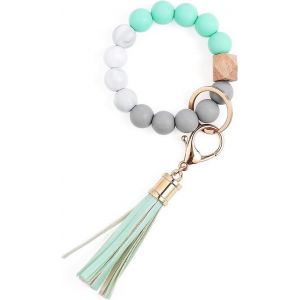 Porte clef femme Porte cle voiture porte-cl&eacute;s pompon Bracelet porte-cl&eacute;s belle fille porte-cl&eacute;s(Kc-002) - Neuf