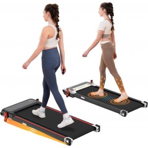 Chenquansarl-2 En 1 Tapis De Course Inclinable B Auté Double Face,Tapis De Marche Flip 180 Degrés, Marchette De Mas Des Pieds, Vitesse 6km/H, Comptoir Extra Large, Poids Imale 120kg - Neuf