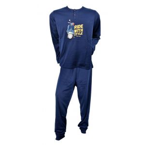 Pyjama Homme Long Sweet Secret C2690 Scooter Marine - Neuf