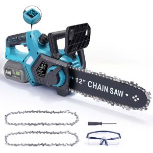 MEVRONISSHOP-12 Pouces Tron&ccedil;onneuse &Agrave; Batterie, Tron&ccedil;onneuse &Eacute;lectrique sans Fil | Moteur sans Balais de 1000 W | Compatible avec Makita 18V | Vitesse de Cha&icirc;ne 20m/s | Lubrification Automatique (San - Neuf