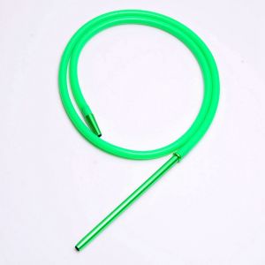 DEJAYA Silicone narguilé tuyau Shisha tuyau avec tige en aluminium Cachimba Chicha Sheesha narguilé accessoires 1.7m 6 couleurs - Type Vert - Neuf