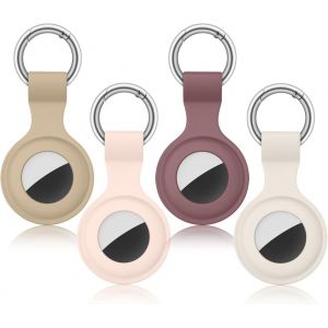 Loc-4 Pièce Étuis Pour Apple Airtag 2021,Airtag Porte Clé - Anti-Chute Et Anti-Rayures Pour Animaux Portefeuilles Et Bagages,Compatible Avec Le Nouvel Air Tag Locator Tracker Étui (Pack H) - Neuf