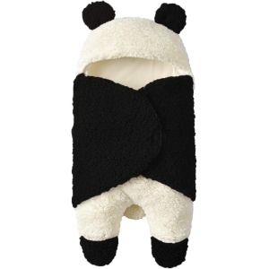 Paquet De Couverture D'emmaillotage Pour Bébé, Couverture Enveloppante Pour Nouveau-Né, Douce, Mignonne Et Chaude, Sac De Couchage À Capuche Pour Bébé Ours - Neuf