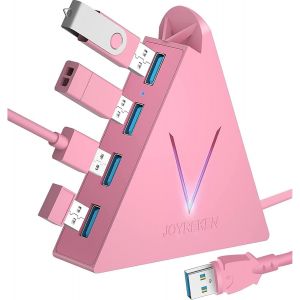 JGD-Hub USB 3.0 &agrave; 4 ports, rallonge USB 3.0 avec c&acirc;ble rallong&eacute; de 60 cm, r&eacute;partiteur USB pour Mac, PC, Xbox One, PS4, PS5, iMac, Surface Pro, XPS, ordinateur portable, bureau, lecteur flash - Neuf