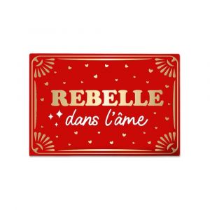 MAGNET C&Eacute;RAMIQUE REBELLE DANS l'&Acirc;ME 8X5.5CM - Neuf