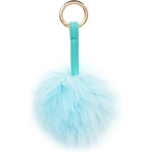 KAL-Porte-Cl&eacute;s &Agrave; Pompons En Fausse Fourrure Artificielle - Porte-Cl&eacute;s Moelleux En Peluche Pour Sac &Agrave; Main, Sac &Agrave; Dos, Portefeuille, Pendentif Pour Femme - Neuf