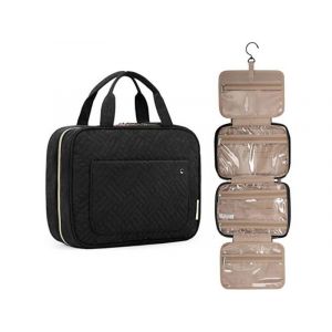 Trousse de toilette de voyage avec crochet et compartiments pour produits de toilette et cosmétiques - Neuf