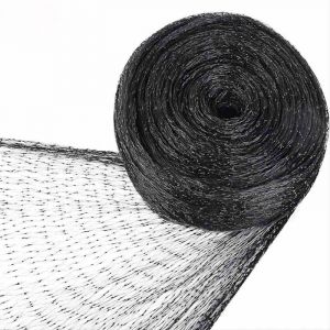 Filet anti-oiseaux 4x6m noir pour protection jardin potager arbres fruitiers et l&eacute;gaces contre d&eacute;g&acirc;ts d'oiseaux - Maille 0.9cm r&eacute;sistant UV et intemp&eacute;ries - Neuf
