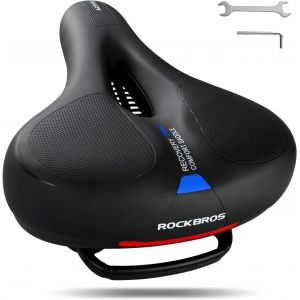Subzonal-Selle De V&eacute;lo Gel Ergonomique Avec Amortisseur &Agrave; Double Ressort, Si&egrave;ge De V&eacute;lo Universelle Respirant Confortable &Agrave; Mousse &Agrave; M&eacute;moire Noir - Neuf
