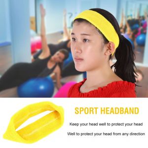 Bandeau Anti-Transpiration En Coton Jaune Pour Cyclisme, Basket-Ball, Tennis, Velo - Neuf