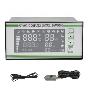 HJLIAN Incubateur d'oufs avec controleur de temperature et d'humidite, pour poulet, canard, caille, 110 V - Neuf