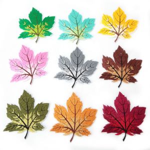 Patch Brode En Forme De Feuille De Couleurs Melangees, Applique, Tissu, Autocollant, Accessoires Pour Vetements Diy - Neuf