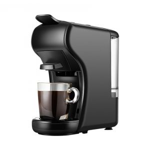 PSH1A-BK Capsule Coffee Machine-19Bar 1450W 70ml 4-in-1 Capsule Adapter (Nes, DG, ES, K-Cu) | Automatic French Press Extraction | Touch-Sensitive | Italian-Style Espresso & Mocha - Neuf