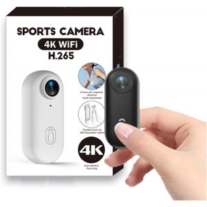 Mevronisshop-Cam&eacute;ra Vlog 4k Portable, Mini Cam&eacute;ra Sport &Eacute;tanche Avec Clip Aimant&eacute; 360&deg; Mains Libres, Wifi, Grand Angle 120&deg;, Enregistrement Vid&eacute;o, Action Cam Pour Moto,Sport, Voyage Et Animaux Noir - Neuf