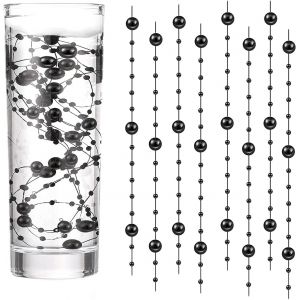 Kalanka-18 Pièces Perles D'eau Noire Bougies Flottantes Perle D'eau Bougie Flottante Pour Vases Remplisseurs De Bouteilles D'eau Mariages Décorations De Centres De Table (1.2m) - Neuf