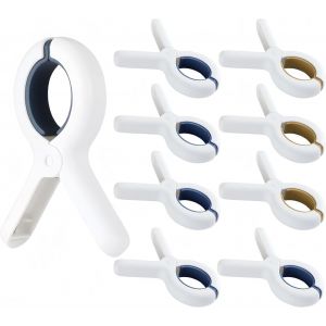 Eryi-Pinces À Serviette De Plage,Lot De 9 Pinces À Linge,Grandes Pinces À Linge Clip De Brise-Vent,Durable Grosse Pince Plastique Pour Serviette De Toilettes,Couettes, Draps De Bain,Couverture, Vêtem - Neuf