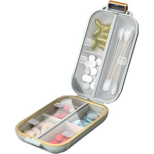 Pilulier Portable,Pilluliers Journalier 7 Jours,Pilulier Avec 7 Compartiments,Plastique Boîtes À Pilules,Distributeur De Pilules Médicaments Pour Vitamines,Suppléments Et Médicaments - Neuf