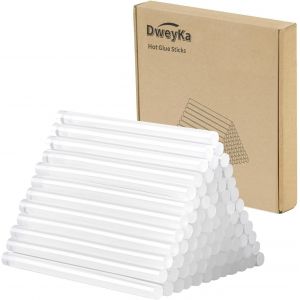 JEXNOVASHOP-50 Pi&egrave;ces B&acirc;tons de Colle Chauds 11mm x 200 mm, Transparents baton colle pour Pistolet &agrave; Colle Chaude, S&eacute;chage Rapide pour Bricolage, Artisanat, R&eacute;parations - Neuf
