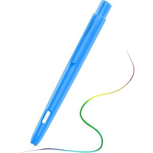 Coque Protection Compatible avec Apple Pencil 2e G&eacute;n&eacute;ration, &Eacute;tui Protecteur R&eacute;tractable pour Apple Pencil avec Clip, Housse Apple Pencil PC, Support Double-Tap, Vague Bleue - Neuf