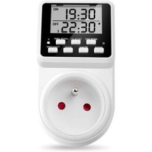 JEXNOVASHOP-Prise Programmable num&eacute;rique et programmateur Prise Electrique &agrave; Cycle Alternatif et r&eacute;p&eacute;titif Prise Minuteur Compte &agrave; rebours, 16A, 3680W - Neuf